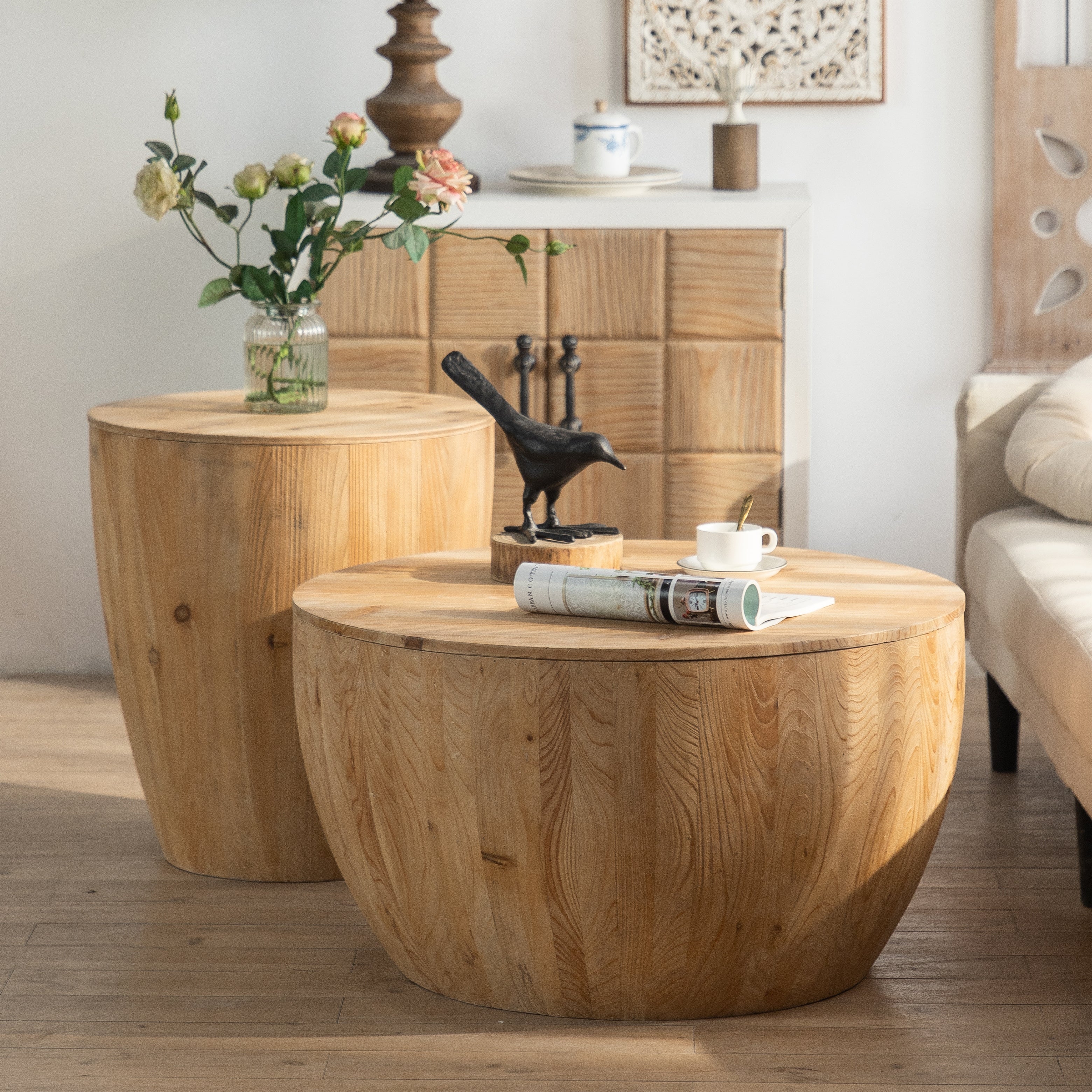 Vintage Style Bucket Shaped Coffee Table - Mycitystee