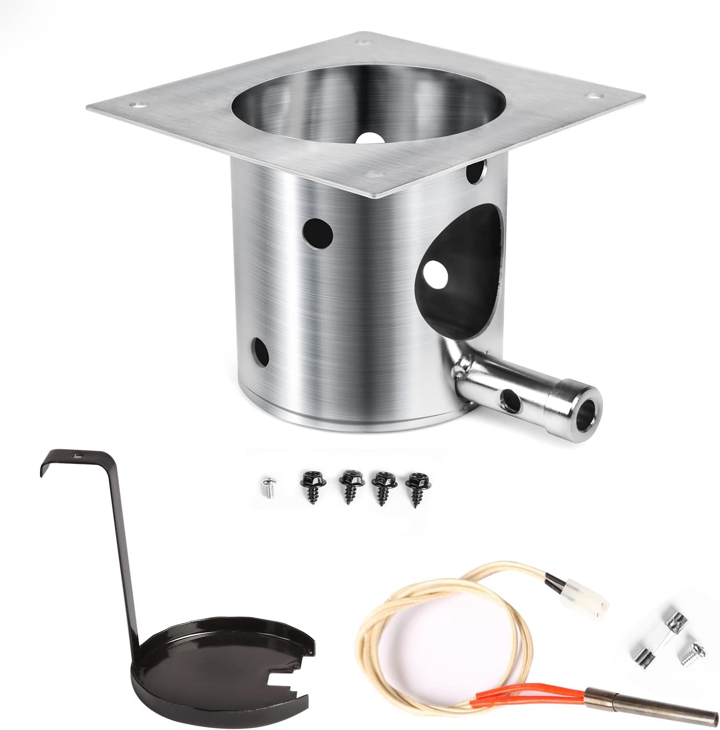 Fire Burn Pot + Hot Rod Ignitor for Traeger Texas Pro CAN020.01 Pellet Grill, Replacement Parts with Screws and Fuse - Mycitystee