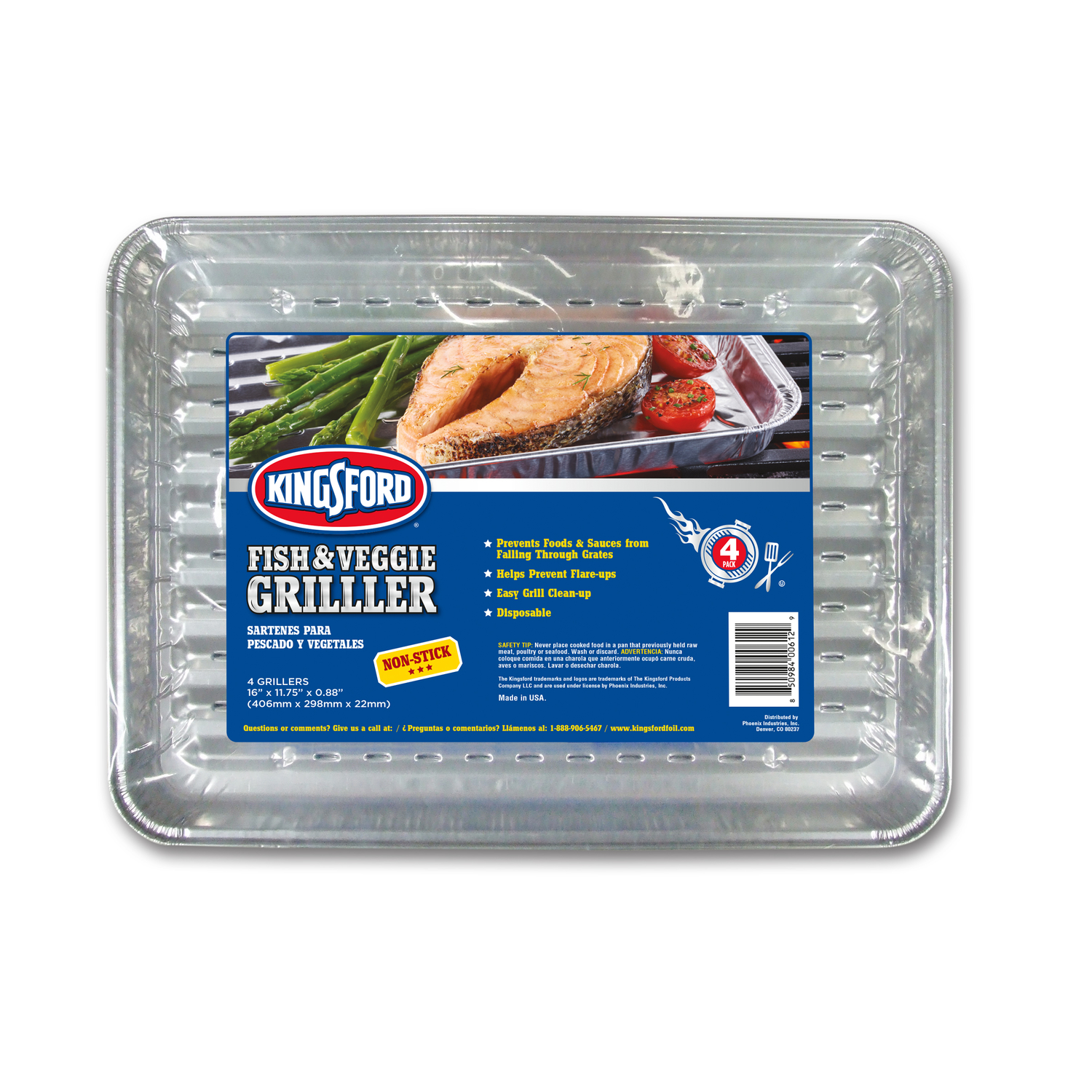 Kingsford Aluminum Grilling Pan 16 in. L X 11.75 in. W 4 pk - Mycitystee