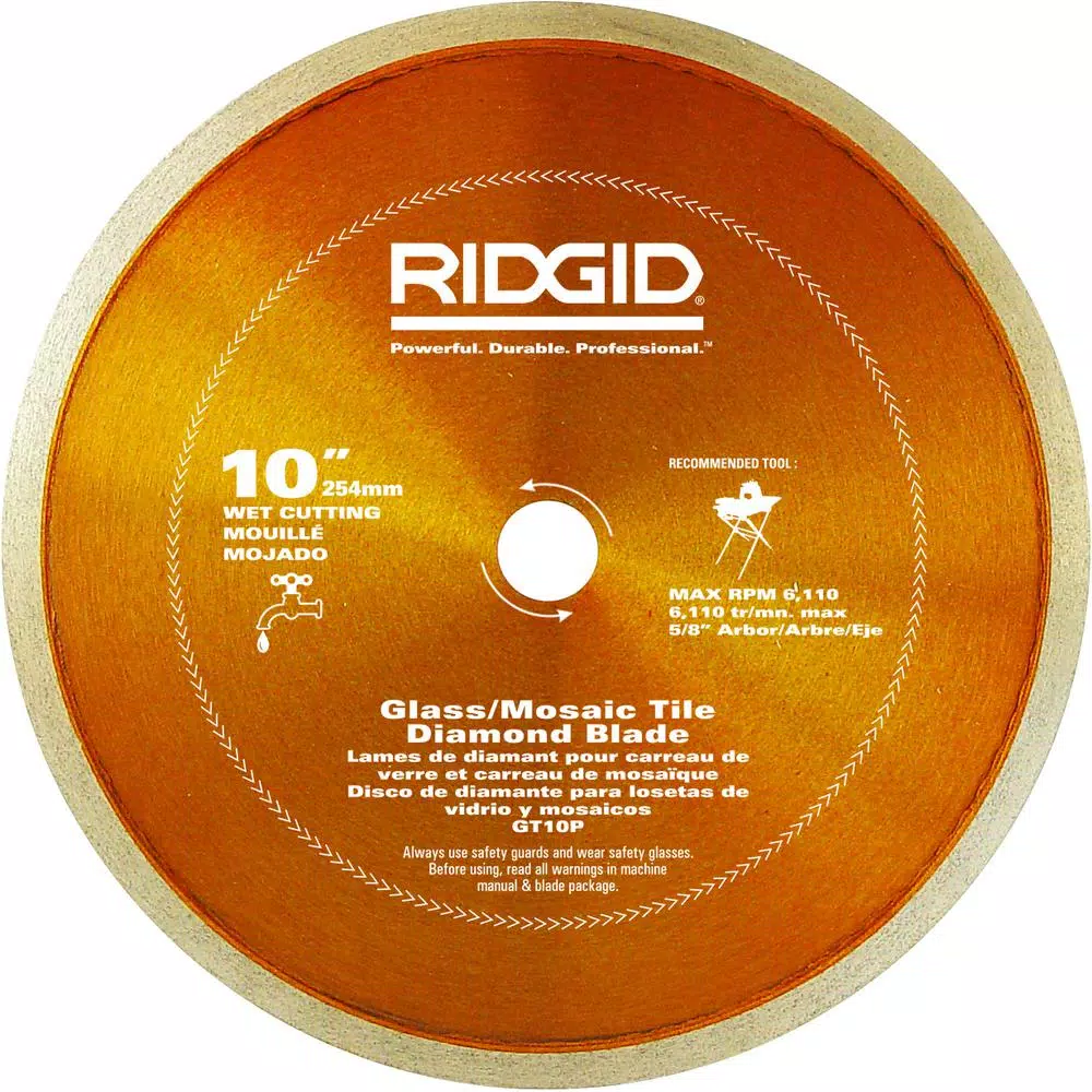 RIDGID 10 in. Glass Tile Blade and#8211; XDC Depot - Mycitystee