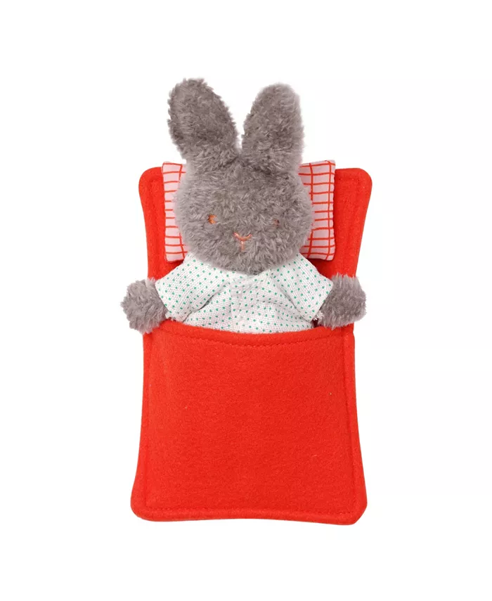Manhattan Toy Company Little Nook Berry Bunny Stuffed Animal with Removable Clothing， Sleeping Bag Keepsake Box - Mycitystee