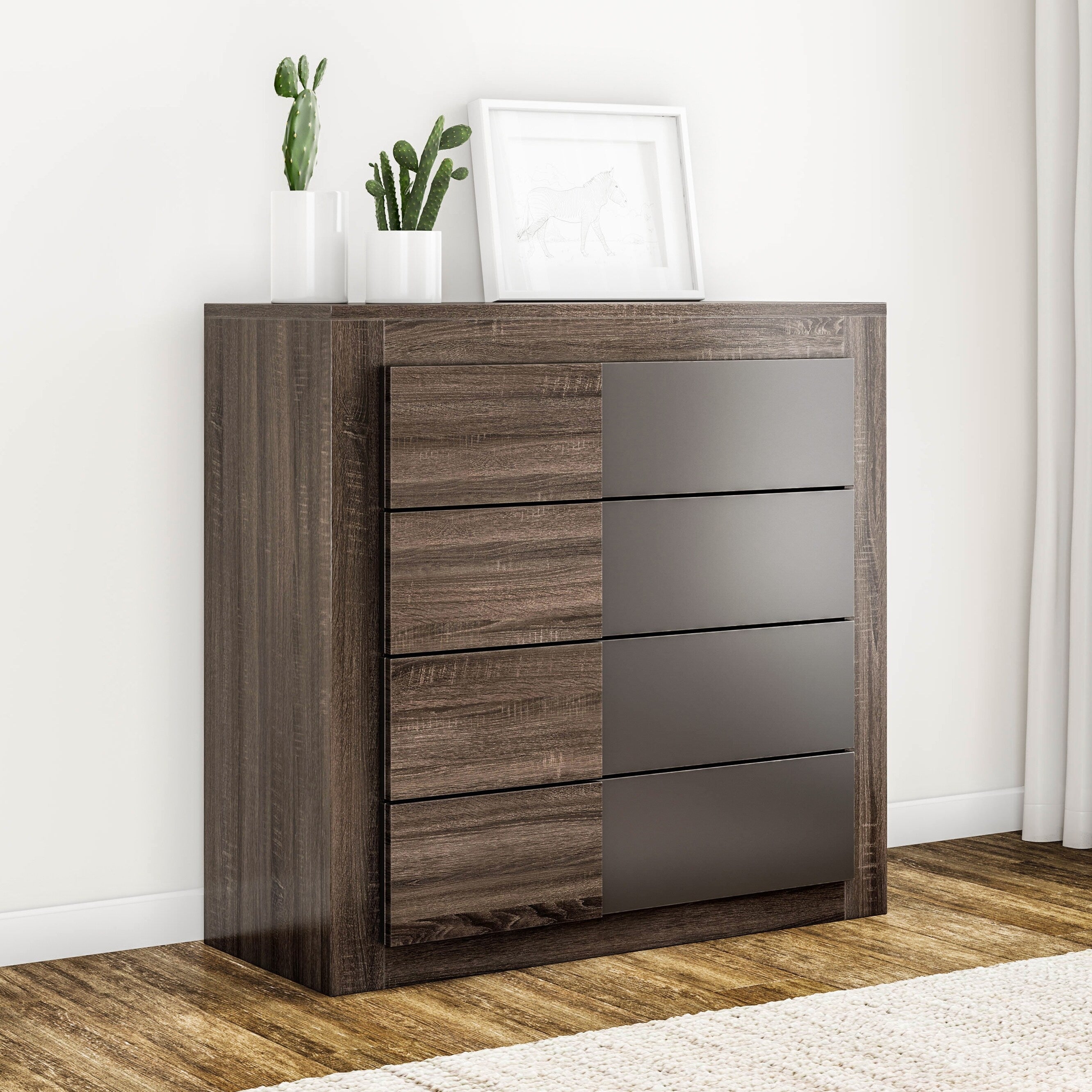 Carson Carrington Narvik Dark Oak-finished 4-drawer Chest - - 19473323 - Mycitystee