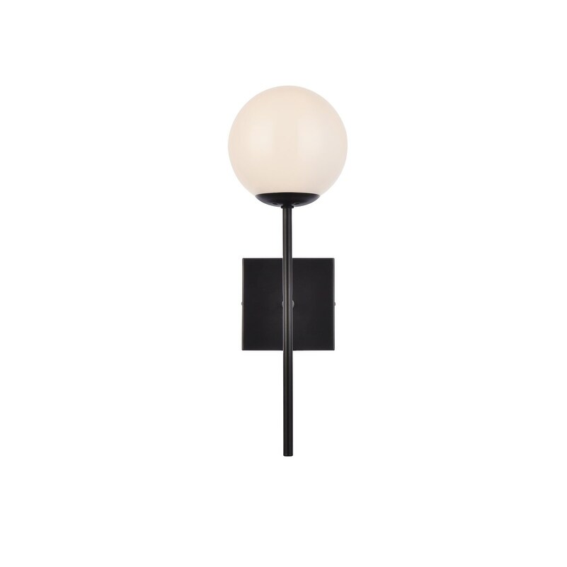 Nina 1 Light White Glass Wall Sconce - Mycitystee