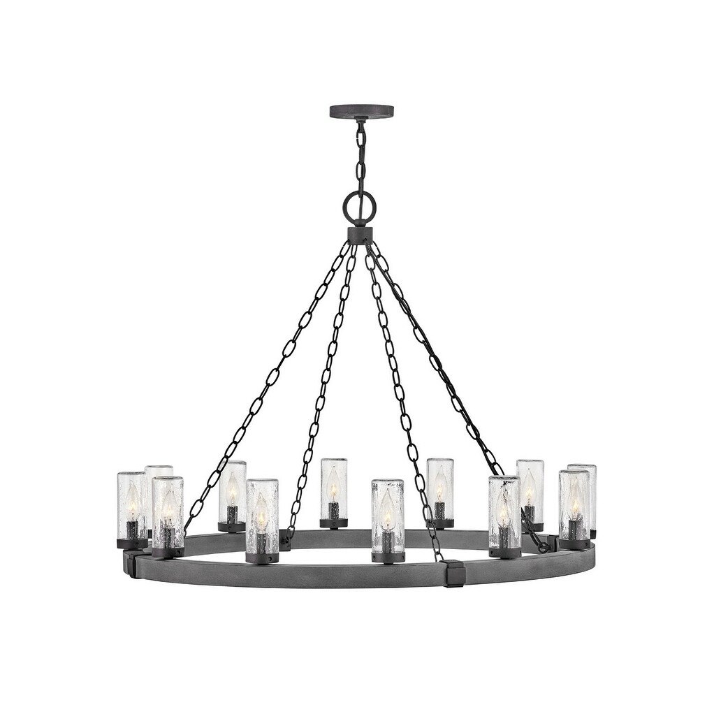 Hinkley Sawyer 12-Light in Aged Zinc - Mycitystee