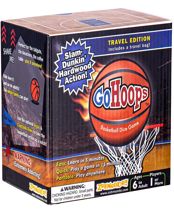 Zobmondo Gohoops Basketball Play Basketball Anywhere with Fun Portable Custom Dice 10 Piece Set - Mycitystee