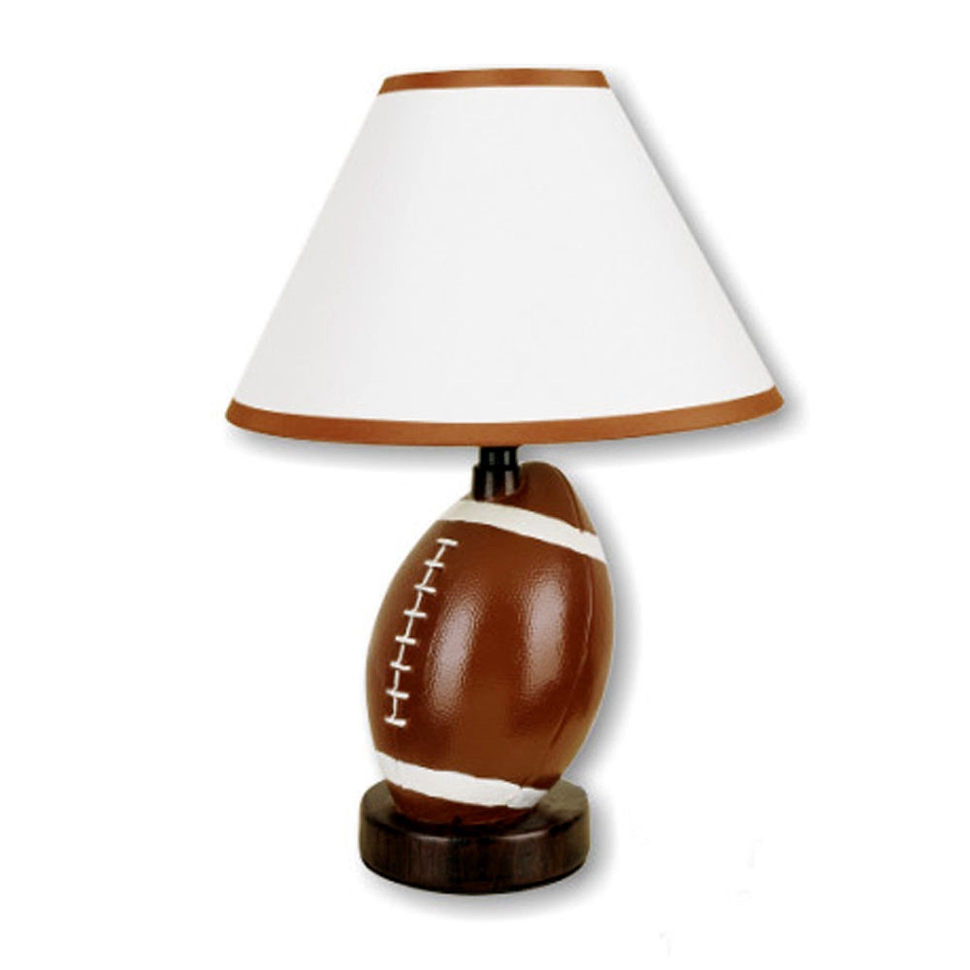 Football Shaped Table Lamp with White Shade - Small - Mycitystee