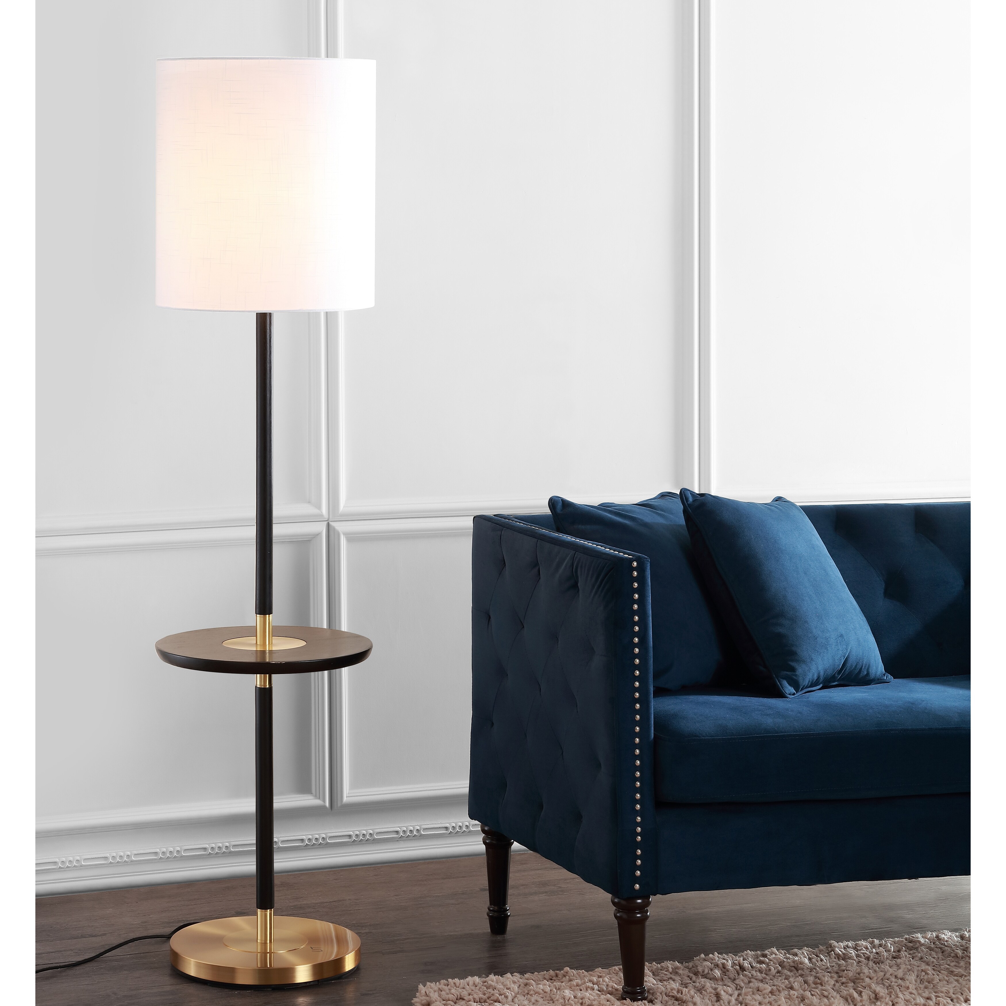 SAFAVIEH Lighting 65-inch Janell Black/ Gold Floor Lamp - 16
