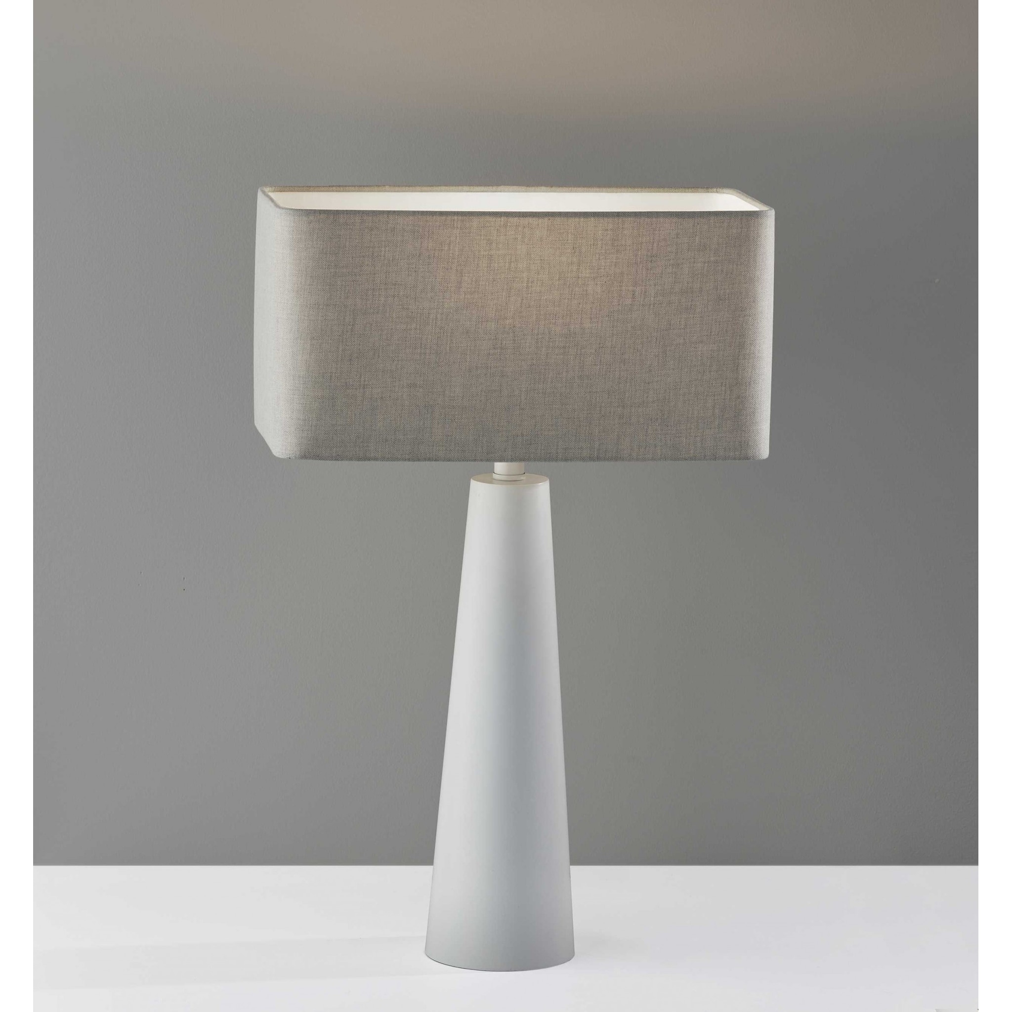 Urban Edge White Metal Table Lamp - 16 x 8 x 25.5 - Mycitystee