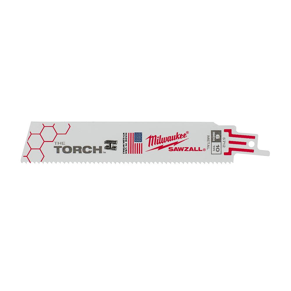 Milwaukee 6 in. 10 TPI THE TORCH SAWZALL Blades 5PK 48-00-5712 from Milwaukee - Mycitystee
