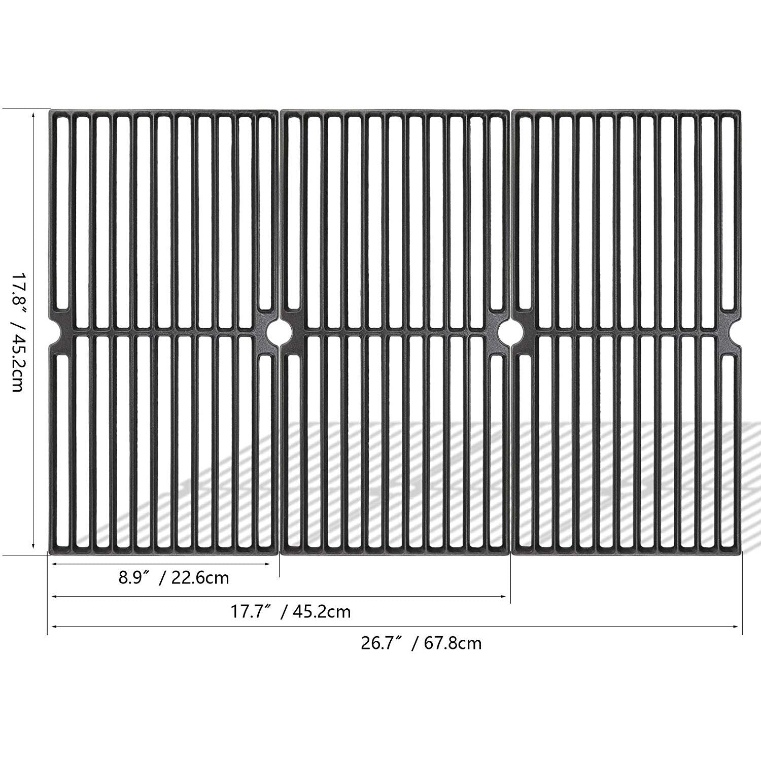 Cooking Grid Grates for Kenmore 810-9605-0, 125.16642900 Grills, 3 Pcs Kit 26 13/16 x 17 3/4 Grill Replacement Parts - Mycitystee
