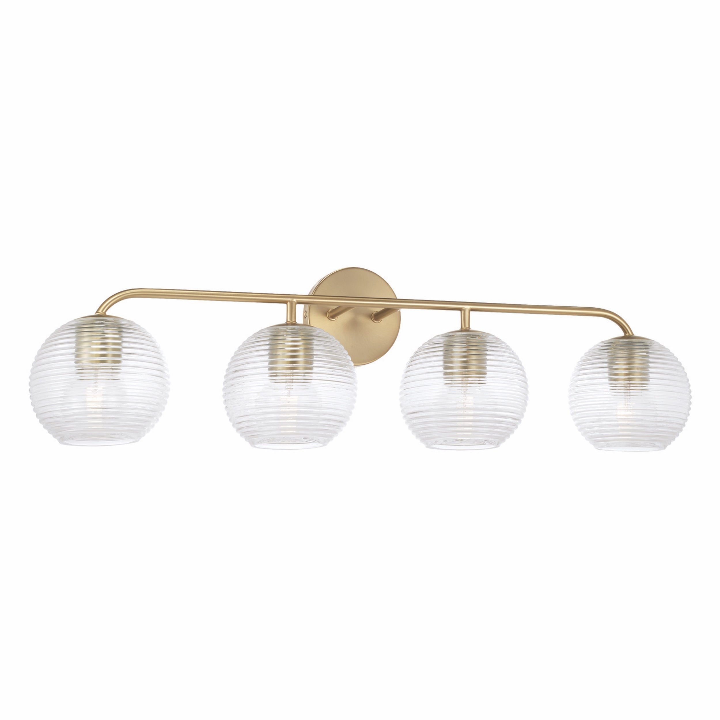 Dolan 4-light Bath/ Vanity Fixture w/ Clear Ribbed Glass - Mycitystee