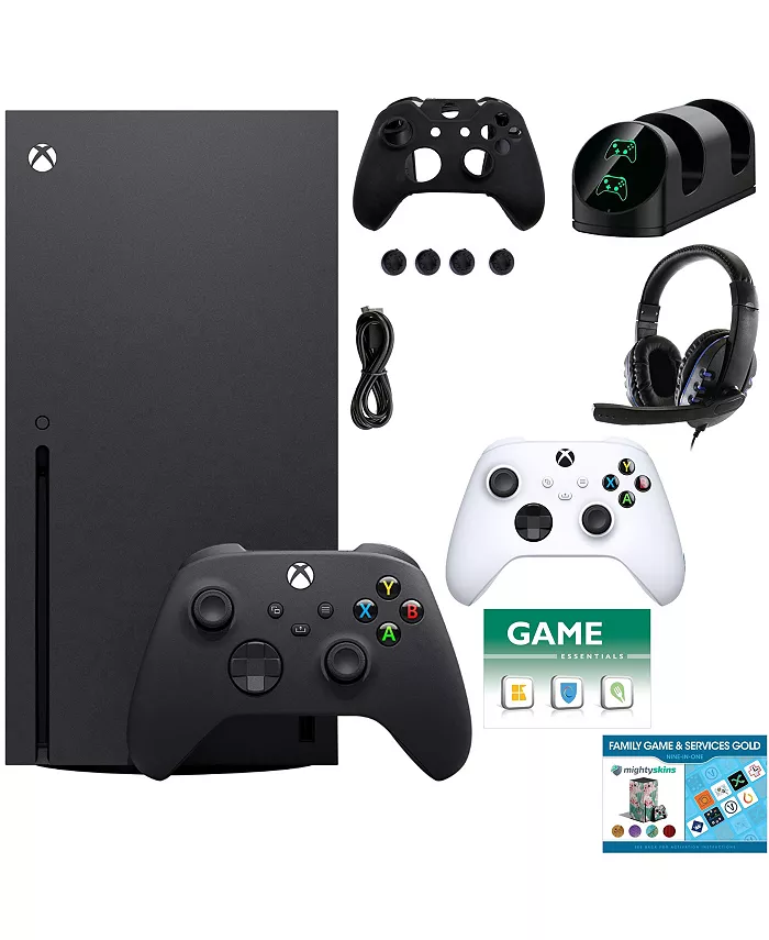 Xbox Series X 1TB Console with Extra White Controller Accessories Kit and 2 Vouchers - Mycitystee