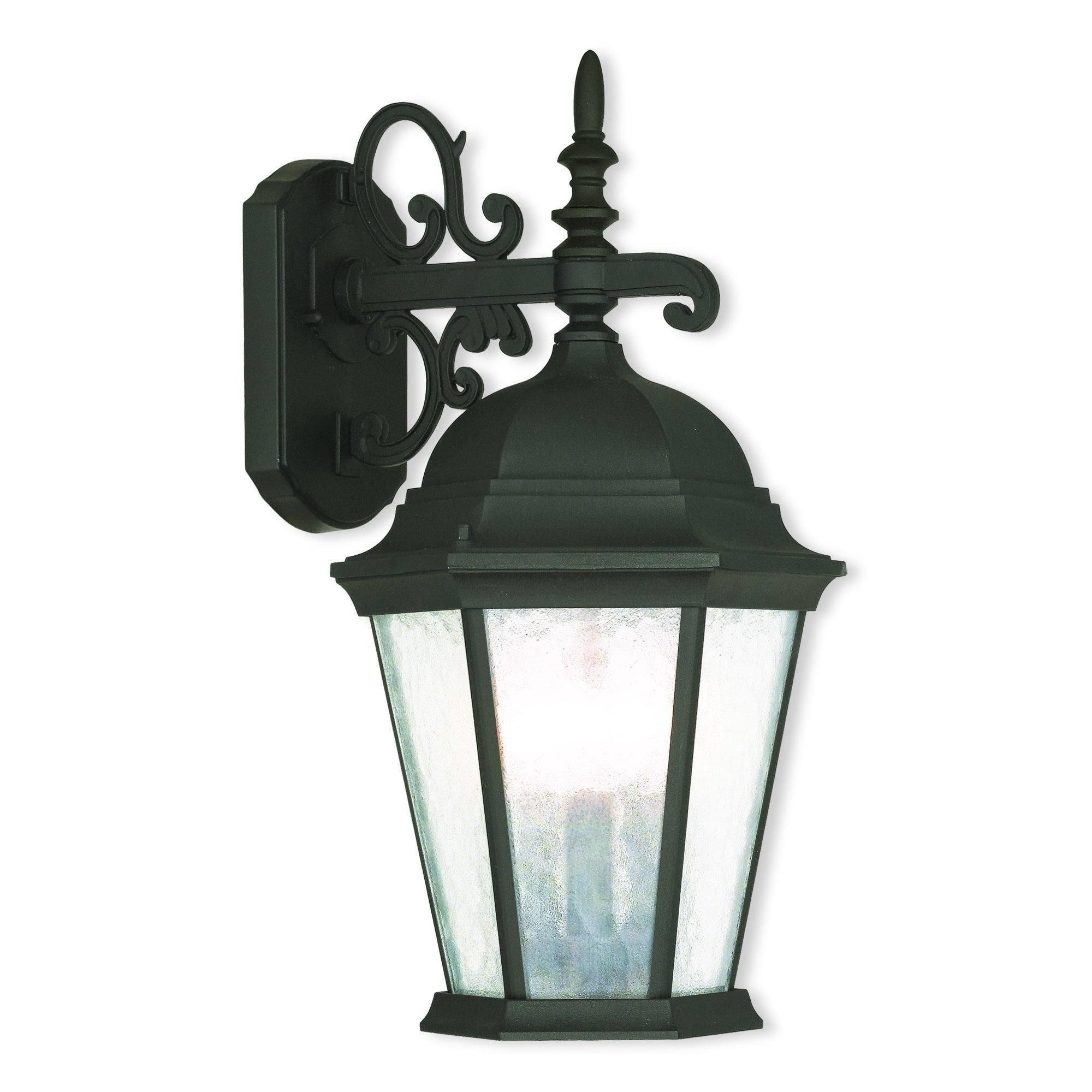 Livex Lighting Hamilton Textured Black 3-light Outdoor Wall Lantern Shopping - The Best Deals on Outdoor Wall Lanterns | 18909686 - Mycitystee