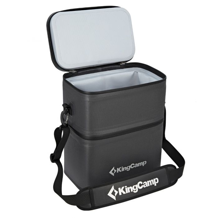 Roll over image to zoom in KingCamp Double Layer Cooler Bag Soft Cooler 16 Cans Insulated Bag Lightweight Portable Cooler for Beach Picnic Hiking Camp - Mycitystee