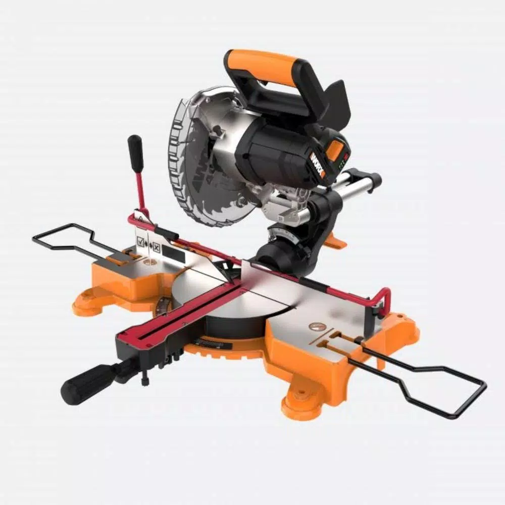 Worx Power Share 20-Volt 7-1/4 in. Sliding Miter Saw with Clamping Feature (Tool-Only) and#8211; XDC Depot - Mycitystee