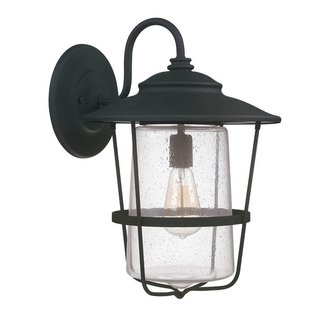 Creekside 1-light Black Outdoor Wall Lantern - Mycitystee