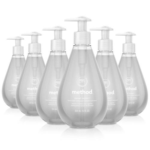 Method Gel Hand Wash， Sweet Water， 12 oz Pump Bottle， 6/Carton (00034CT) - Mycitystee