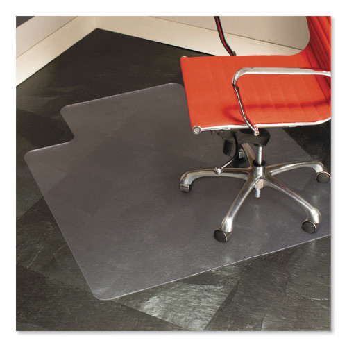 ES Robbins EverLife Chair Mat for Hard Floors， Heavy Use， Rectangular with Lip， 45