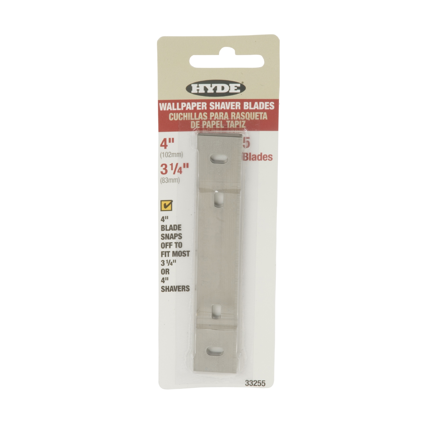 Hyde 4 in. W Silver Steel Shaver Blade - Mycitystee