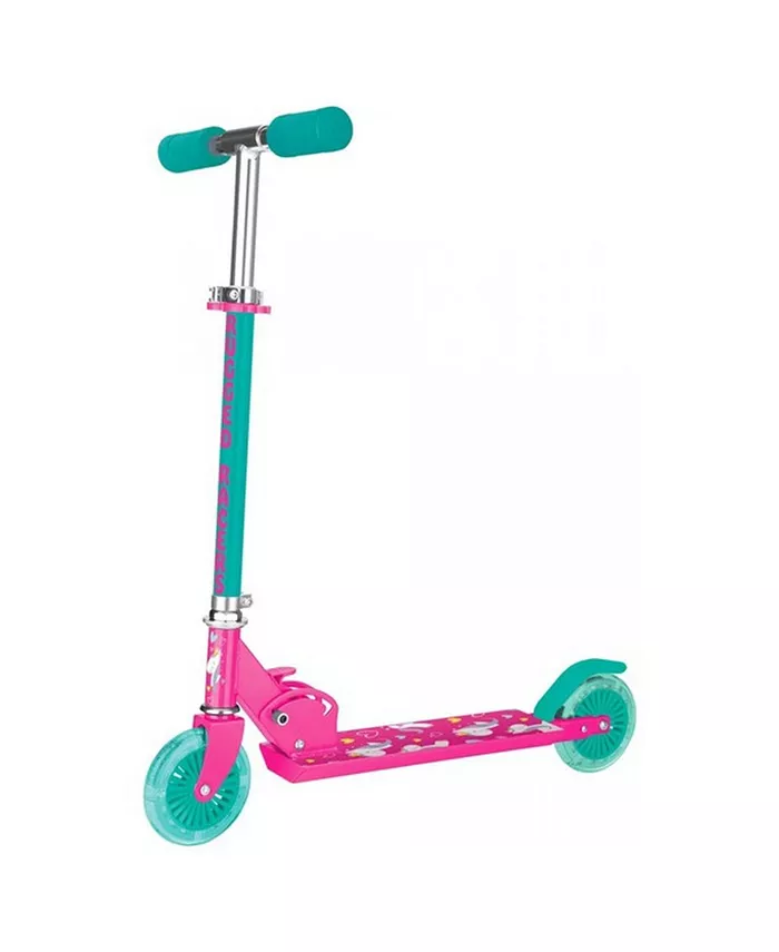 Rugged Racers 2 Wheel Scooter with Unicorn Design and LED Lights - Mycitystee