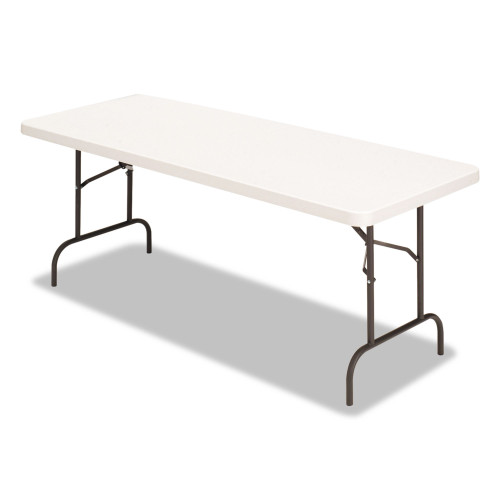 Alera Banquet Folding Table， Rectangular， Radius Edge， 60w x 30d x 29h， Platinum/Charcoal (65602) - Mycitystee