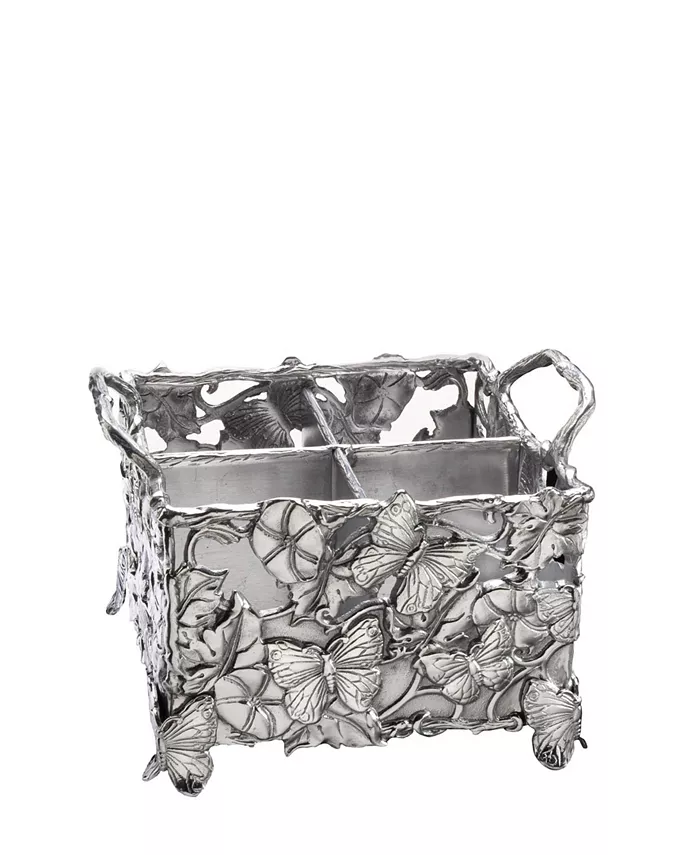 Arthur Court Designs Aluminum Butterfly Flatware Caddy - Mycitystee