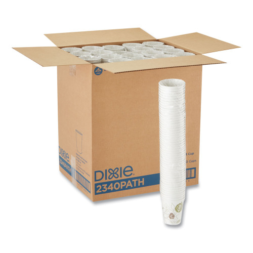 Dixie Pathways Paper Hot Cups， 10 oz， 50 Sleeve， 20 Sleeves/Carton (2340PATH) - Mycitystee