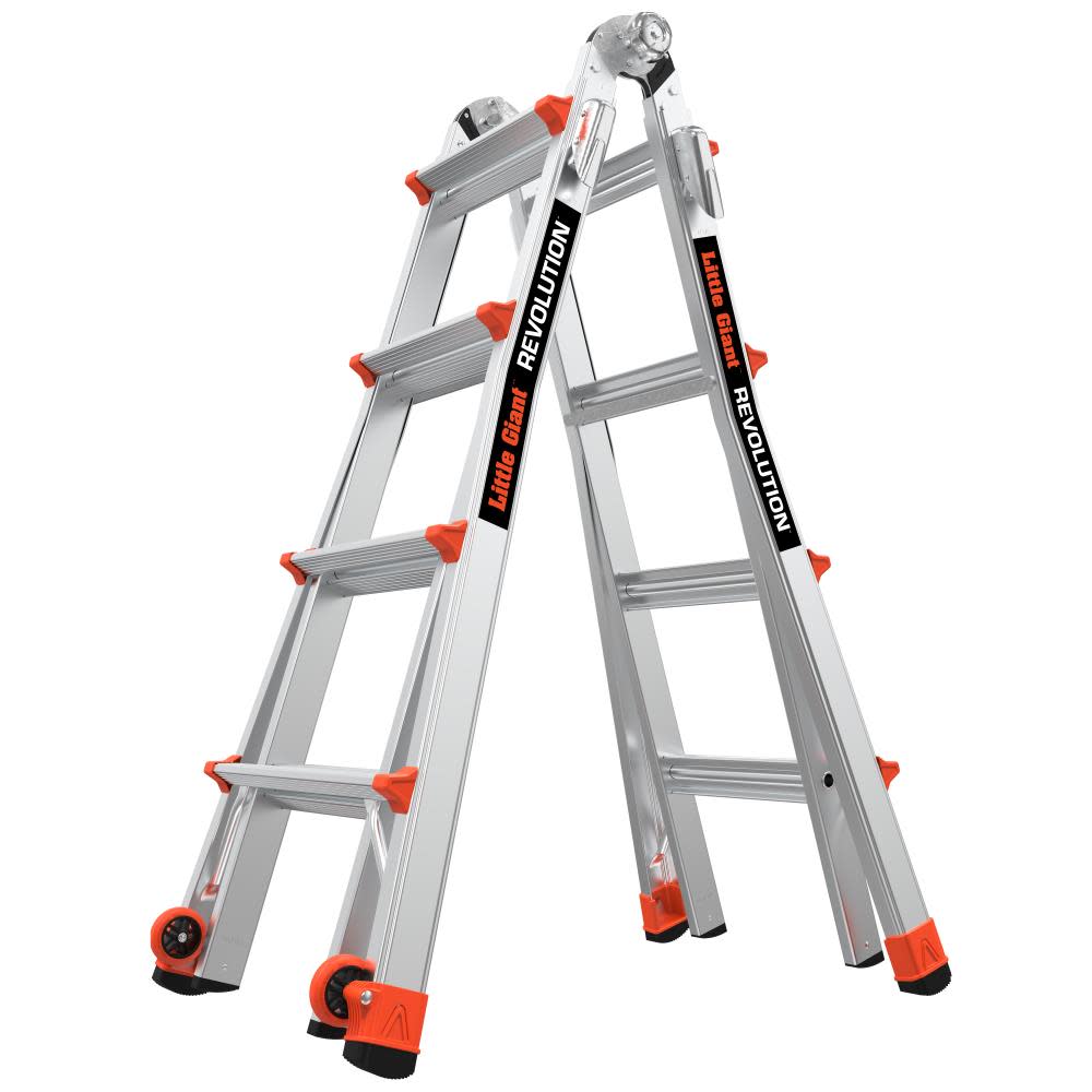 Revolution M17 Aluminum 300 lb Telescoping Type-1A Multi-Position Ladder - Mycitystee