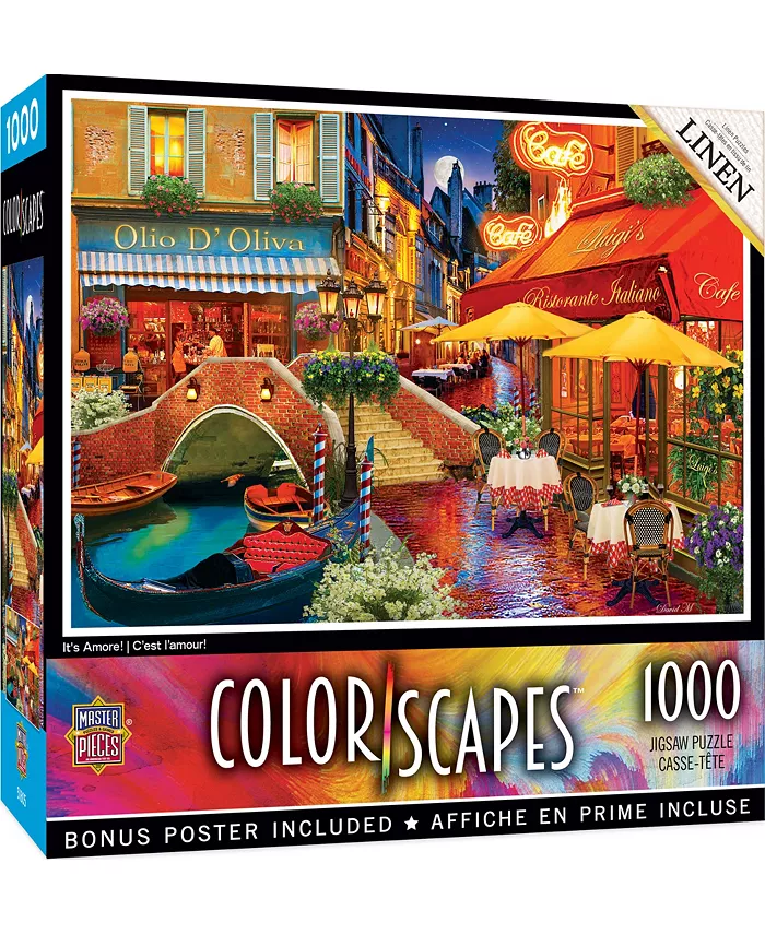 MasterPieces Puzzles Colorscapes - It's Amore! 1000 Piece Adult Jigsaw Puzzle - Mycitystee