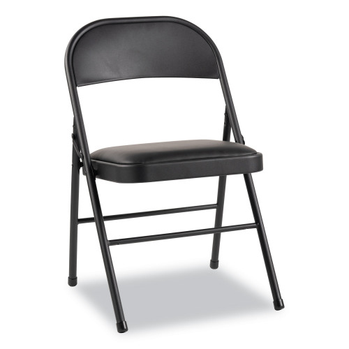 Alera Steel Folding Chair， Graphite Seat/Graphite Back， Graphite Base， 4/Carton (FCPC5B) - Mycitystee