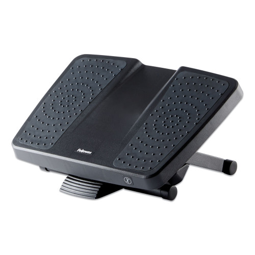 Fellowes Ultimate Foot Support， HPS， 17.75w x 13.25d x 6.5h， Black/Gray (8067001) - Mycitystee