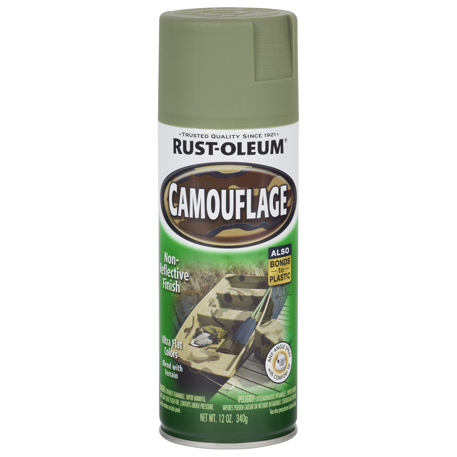 Rust-Oleum Specialty Flat Army Green Camouflage Spray Paint 12 oz - Mycitystee