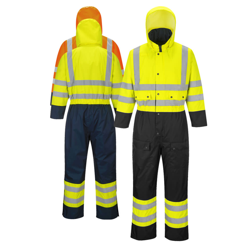 Yellow/Black Contrast Coverall Lined - Small - Mycitystee