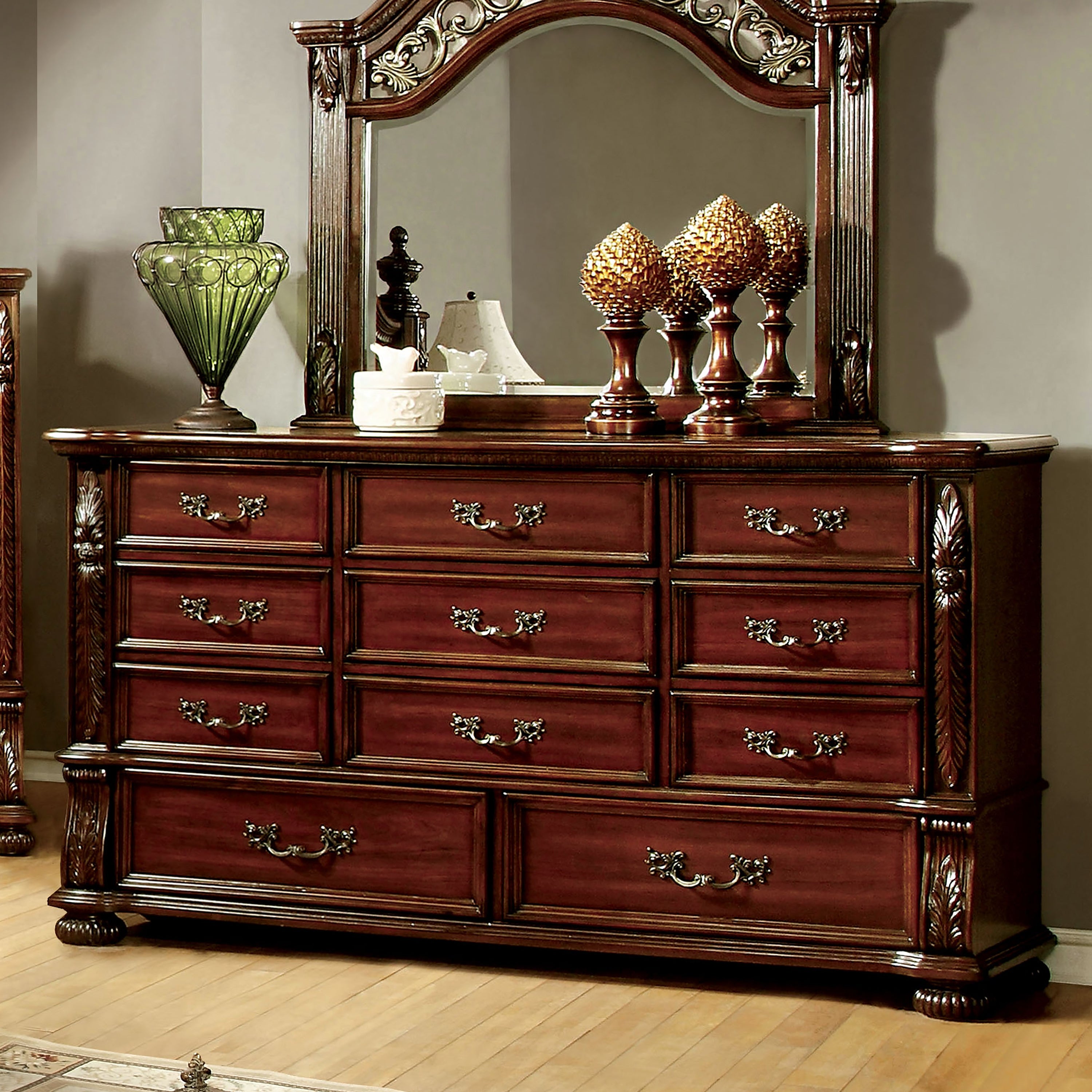 Furniture of America Ulis Traditional Brown Cherry 11-drawer Dresser - - 32851268 - Mycitystee