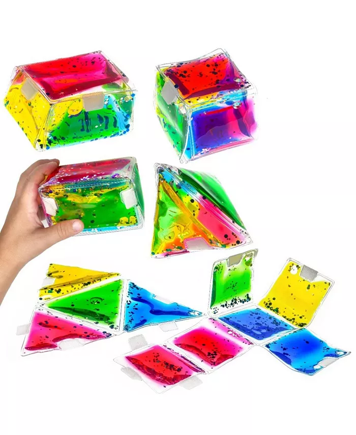 Playlearn FOLDABLE GEL FILLED 3D SHAPES - 4 PACK - Mycitystee