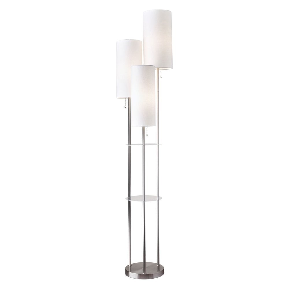 Trio Floor Lamp in Stainless Steel Finish Color - silver - Mycitystee