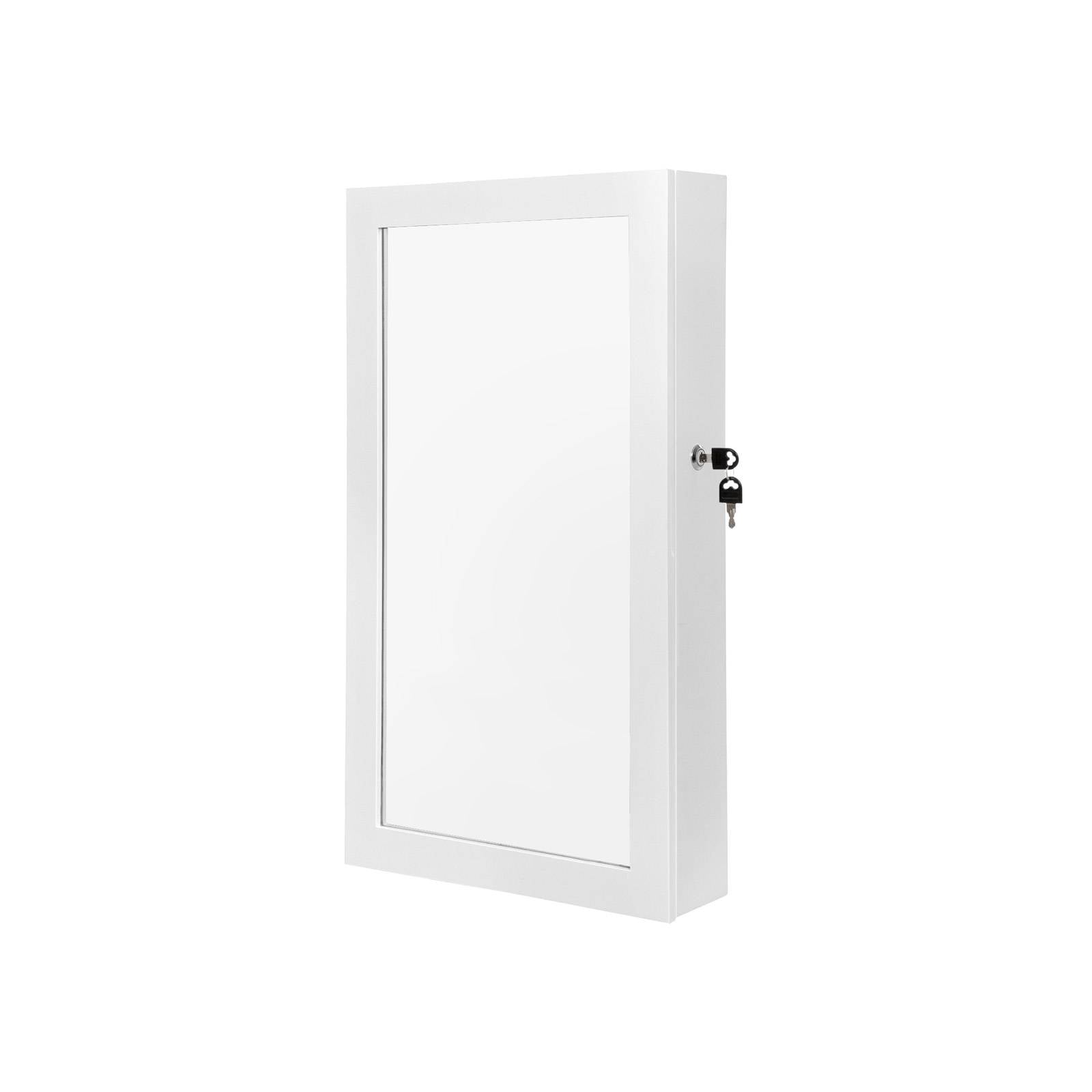 SONGMICS White Wall-Mounted Jewelry Armoire with Mirror - Mycitystee