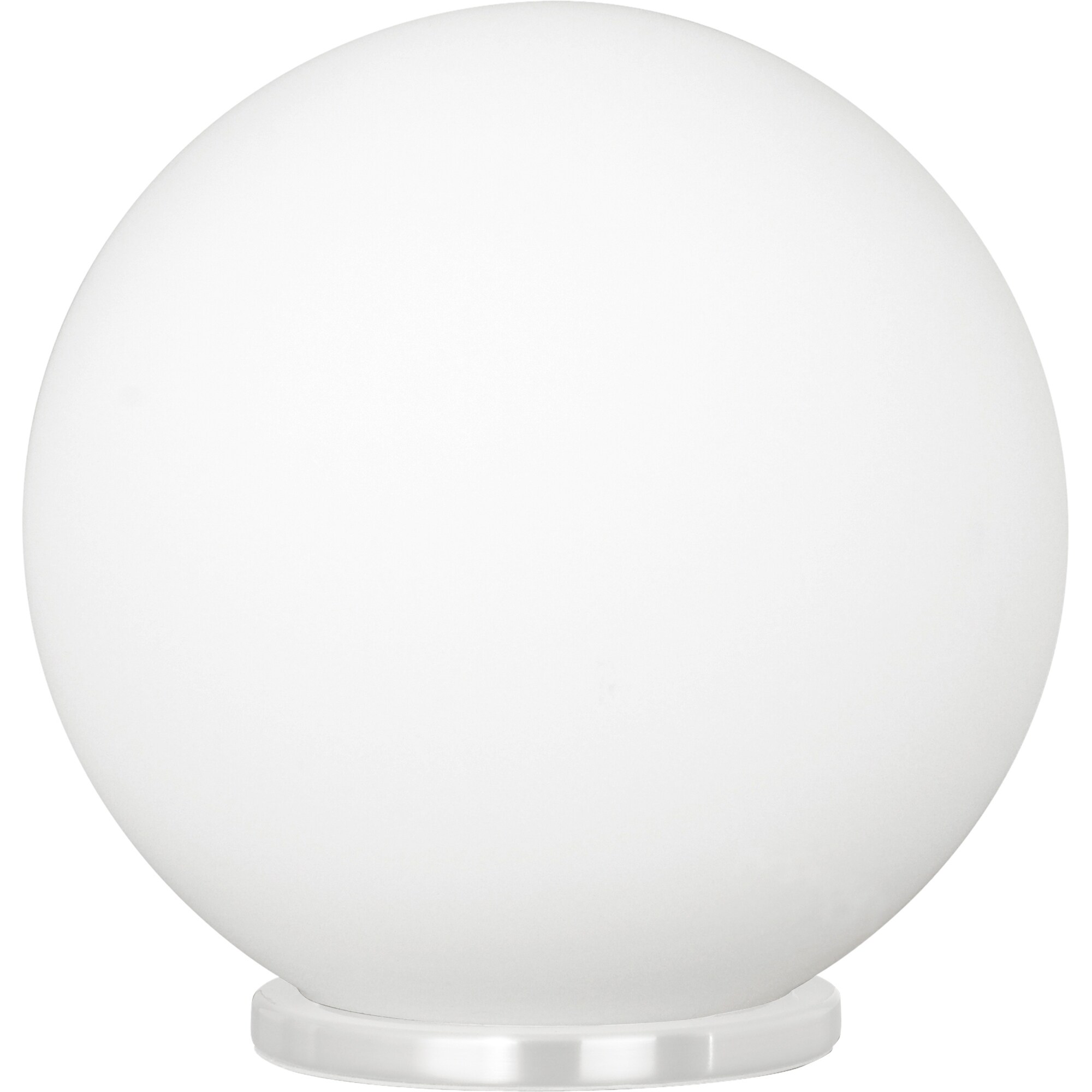 Eglo Rondo 1-Light White Round Table Lamp with Opal Frosted Glass - Mycitystee