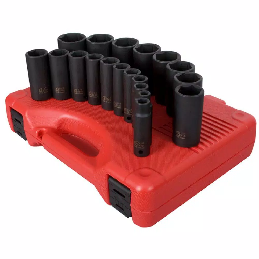 SUNEX TOOLS 1/2 in. Drive Deep SAE Impact Socket Set(19-Piece) and#8211; XDC Depot - Mycitystee
