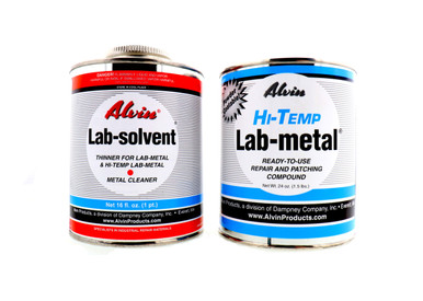 Alvin 24 oz Hi Temp Lab Metal Repair Compound and 16 oz Lab Solvent - Mycitystee