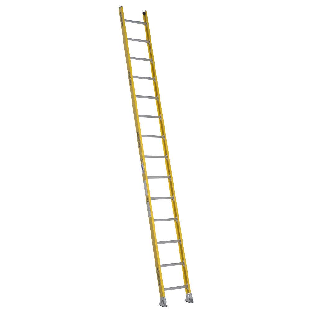14 Ft. Type IAA Fiberglass Round Rung Straight Ladder - Mycitystee