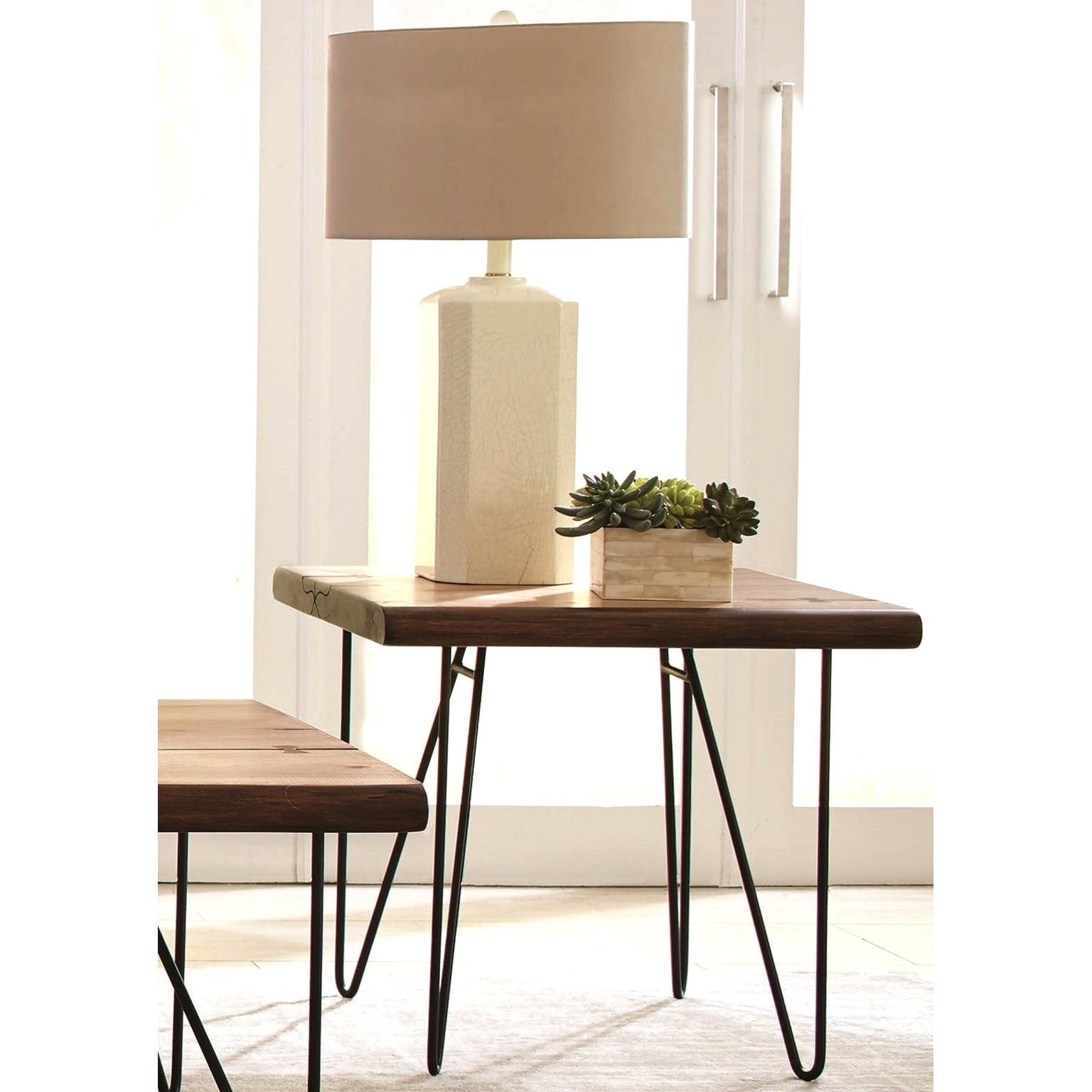 Natural Live Edge Mahogany Living Room End Table - Mycitystee