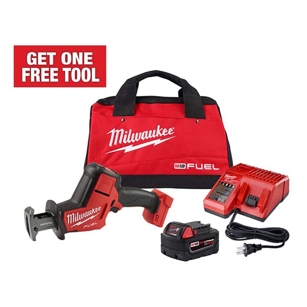 Milwaukee M18 FUEL 18V Lithium-Ion Brushless Cordless HACKZALL Reciprocating Saw Kit W/(1) 5.0Ah Batteries, Charger & Tool Bag 2719-21 - Mycitystee