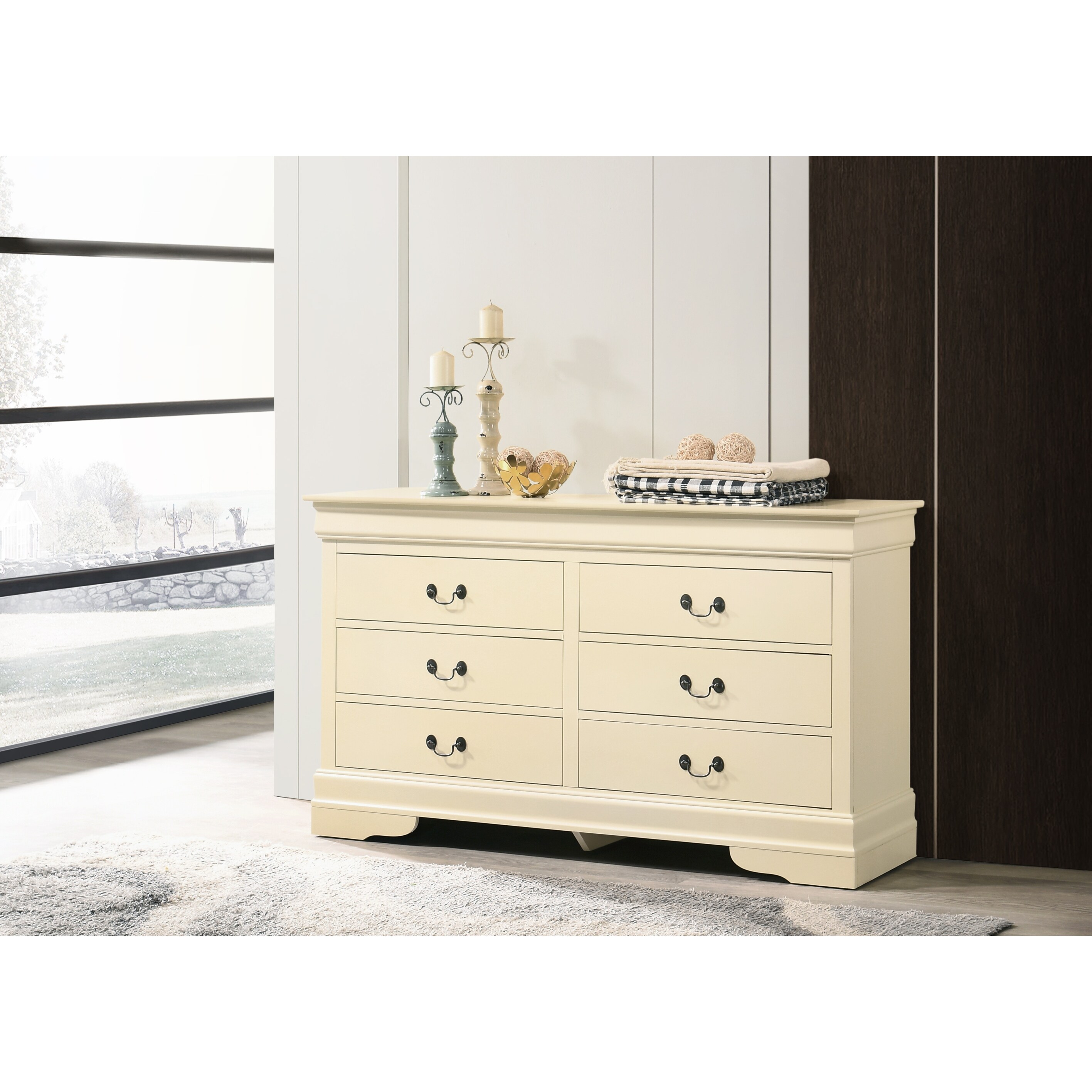 Louis Phillipe 6-drawer Bedroom Dresser - - 32113863 - Mycitystee