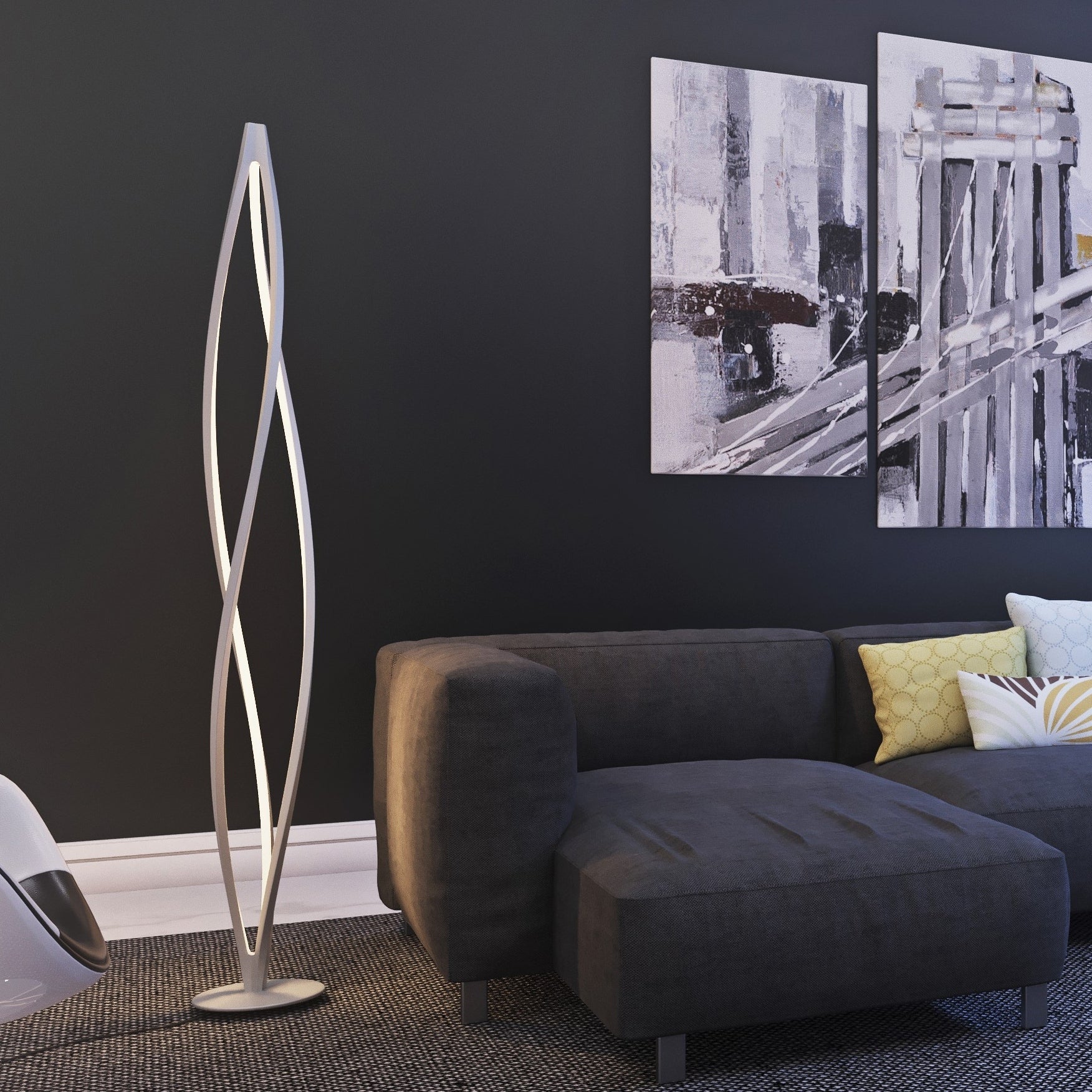 Cyclone LED Aluminum Floor Lamp - Mycitystee