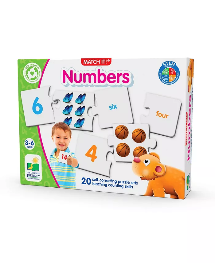 The Learning Journey Match It Numbers - Set of 20 Self-Correcting Number Counting Puzzles - Mycitystee