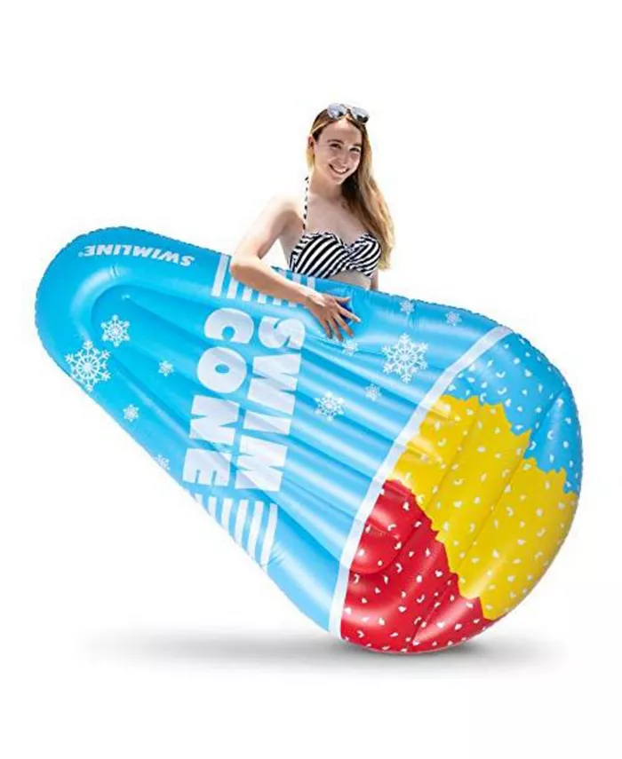 Hoovy Giant Snow Cone Inflatable Pool Float， 72”x40”x10” Pool Float Ride On， Snow Cone Inflatable Float， Fun Beach Floaties， Party Toys， Summer Pool R - Mycitystee