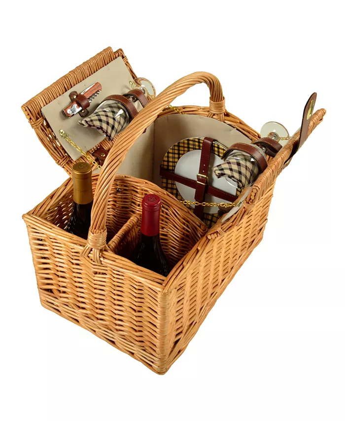 Picnic At Ascot Vineyard Willow Wine， Picnic Basket with service for 2 - Mycitystee