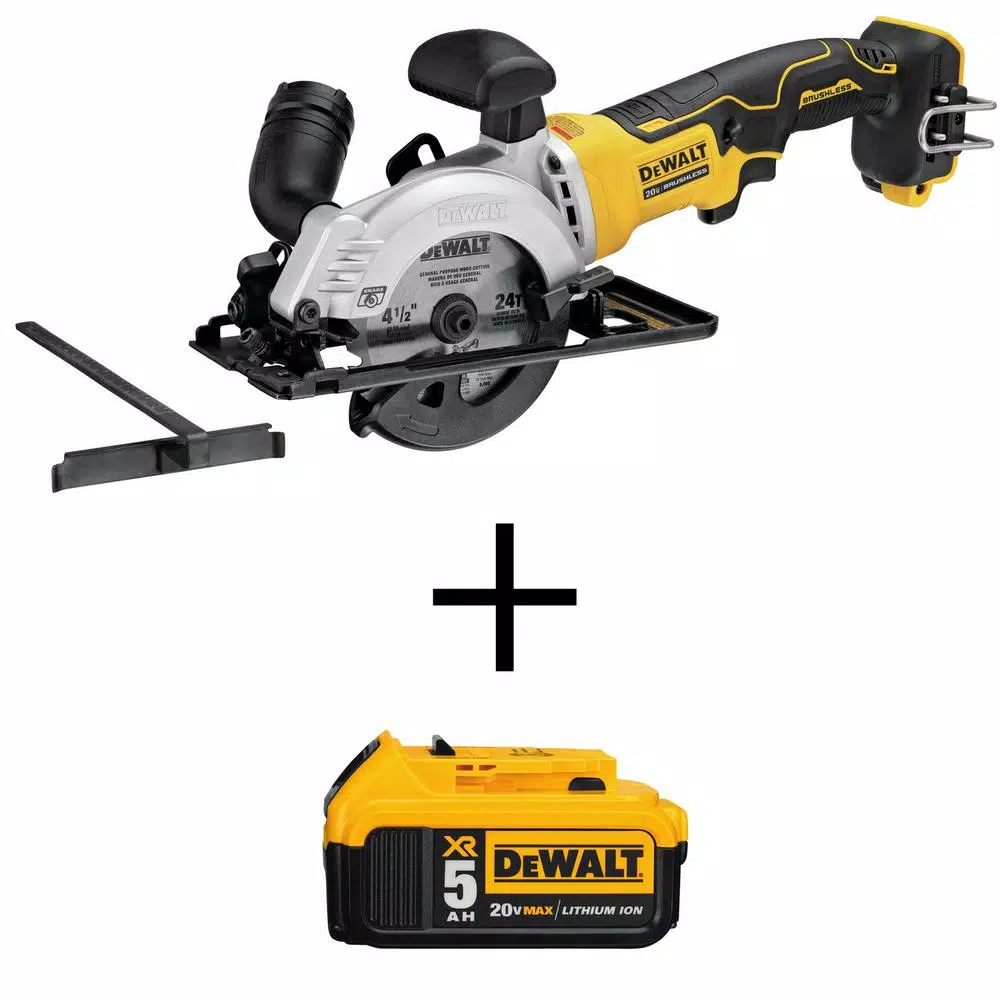 DEWALT ATOMIC 20-Volt MAX Cordless Brushless 4-1/2 in. Circular Saw with (1) 20-Volt Battery 5.0Ah and#8211; XDC Depot - Mycitystee