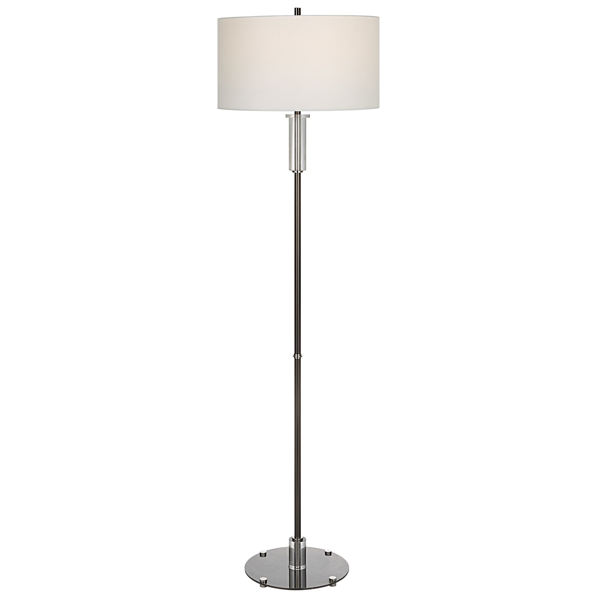 Uttermost Aurelia Polished Steel Floor Lamp - 64.75